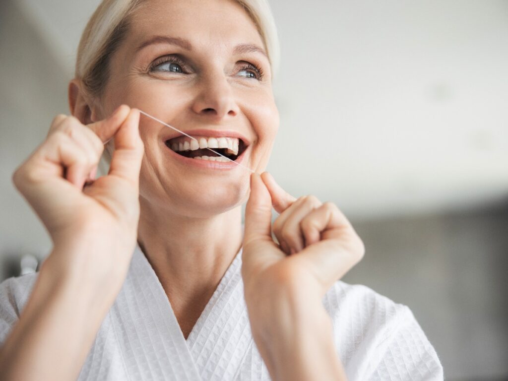 Portrait of charming woman that enjoying her routine