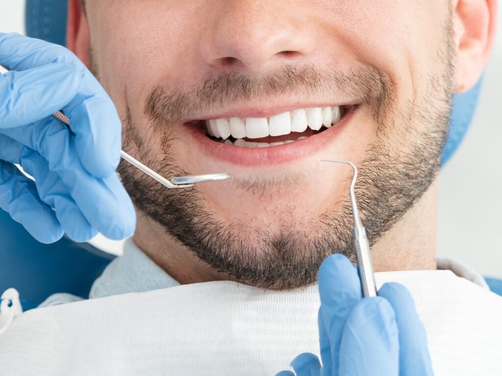 Young man at the dentist